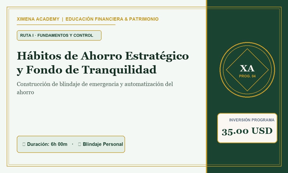 Hábitos de Ahorro Estratégico y Fondo de Tranquilidad