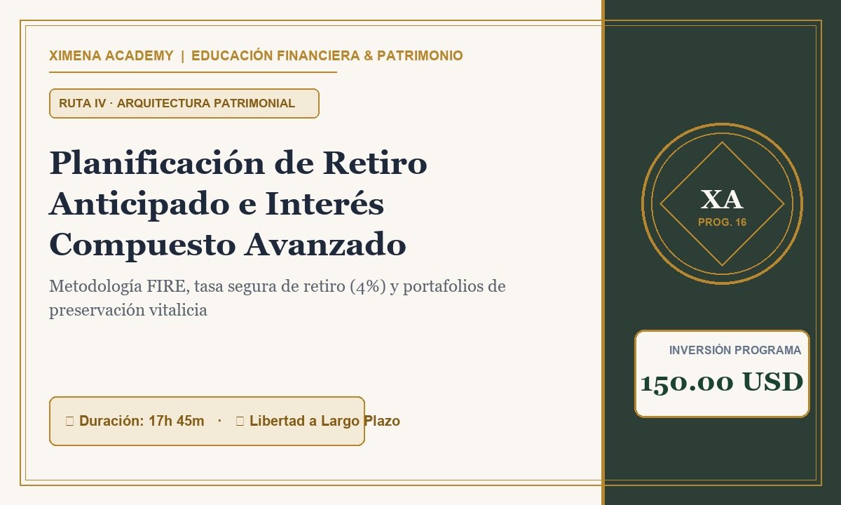 Planificación de Retiro Anticipado e Interés Compuesto Avanzado