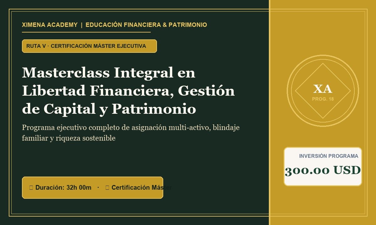 Masterclass Integral en Libertad Financiera, Gestión de Capital y Patrimonio